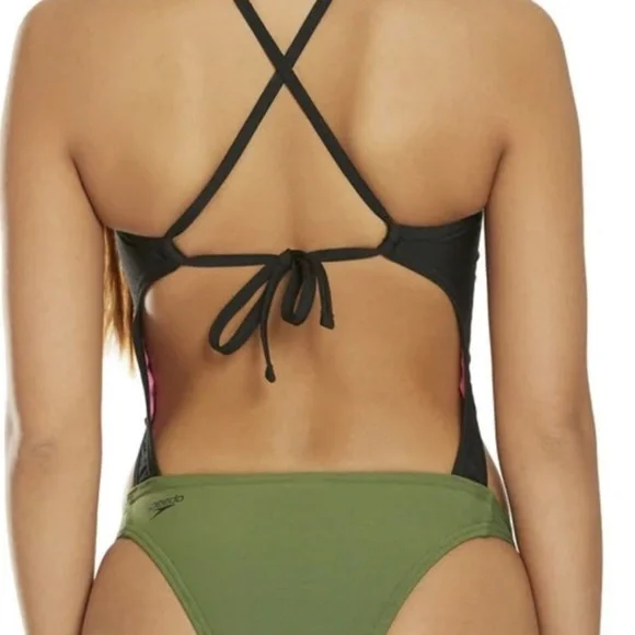 Speedo - One Piece Tie-Back Swimsuit, Size 8/34, Brand New with Tags! - Picture 2 of 4